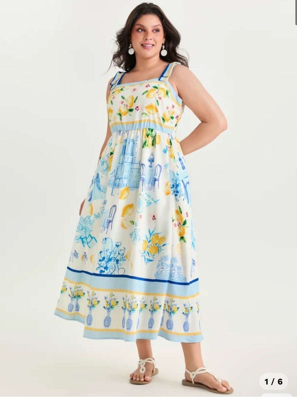 Bloomchic European Summer Print Pockets Maxi Dress